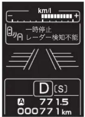 km/l 一時停止 レーダー検知不能 D [S] A 771.5 000771 km