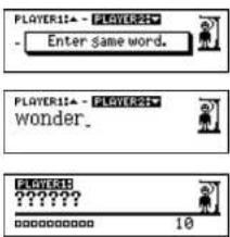PLAYER1!▲ - PLAYER! - Enter same word. PLAYER1!▲ - PLAYER! wonder_