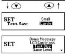 SEIKO ER6100 - - Setting the Text Size - 2