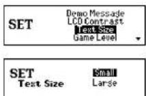 SEIKO ER6100 - - Setting the Text Size - 1