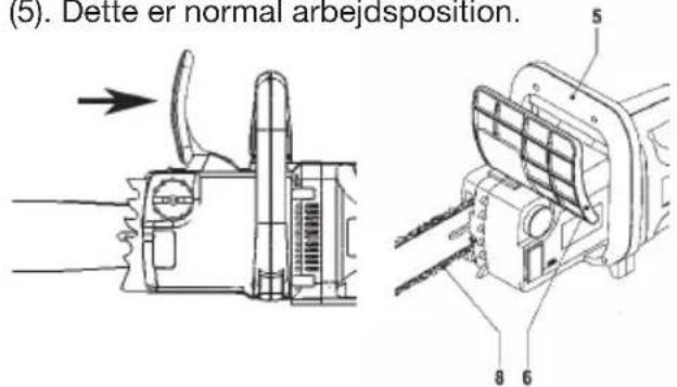 (5). Dette er normal arbejdsposition.