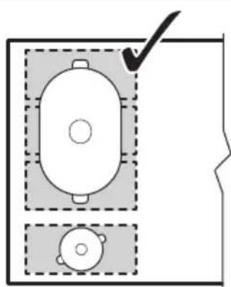 ELECTROLUX HOX750MF - Korrekt placering af kogegrej: - 1