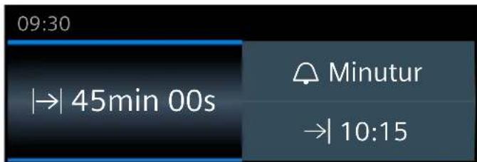 09:30 |→| 45min 00s Minutur →| 10:15
