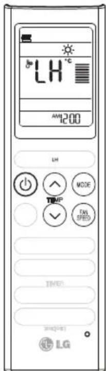 LH °C AM1200 LH MODE TEMP TAW SPEED TIMER LG