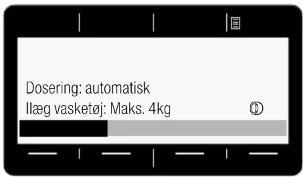 Dosering: automatisk llæg vasketøj: Maks. 4kg