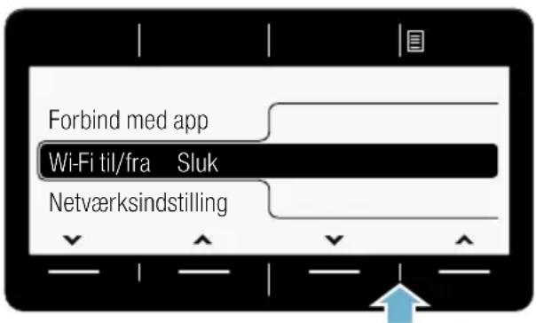 Forbind med app Wi-Fi til/fra Sluk Netværksindstilling