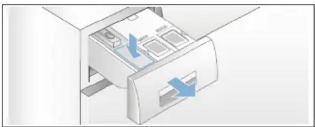 SIEMENS iQ800 WMH6Y899DN - Dosering og tilsætning af vaskemiddel: - 1