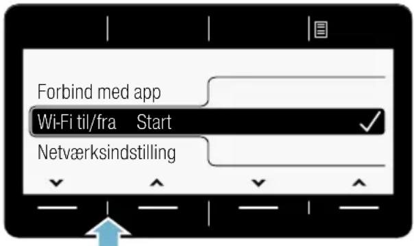 Forbind med app Wi-Fi til/fra Start Netværksindstilling
