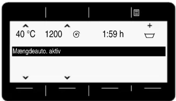 40 °C 1200 1:59 h Mængdeauto. aktiv