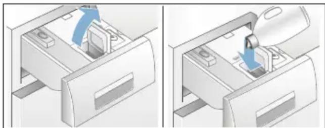 SIEMENS iQ800 WMH4Y8S9DN - Påfyldning af doseringsbeholdere: - 1