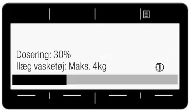 Dosering: 30% Ileg vasketoj: Maks. 4kg