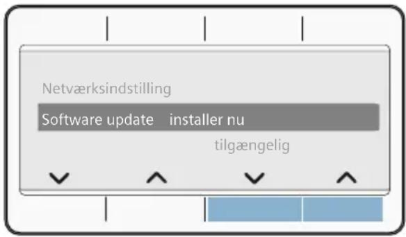Netværksindstilling Software update installer nu tilgængelig