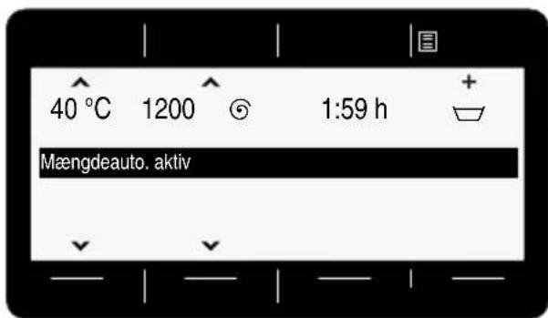 40 °C 1200 1:59 h Mængdeauto. aktiv