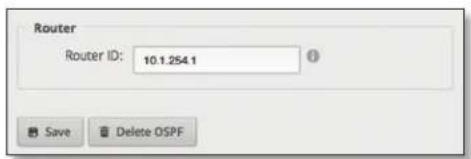 Router Router ID: 10.1.254.1 Save Delete OSPF