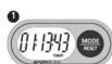 Sportline 340 DS - TO CLEAR ALL CURRENT PEDOMETER DATA: - 1