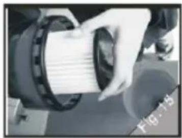 GoldMaster GVC-7502 - Cleaning or Replacing the HEPA filter - 3