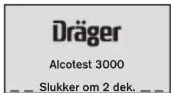 Dräger Alcotest 3000 - Automatisk slukning - 2