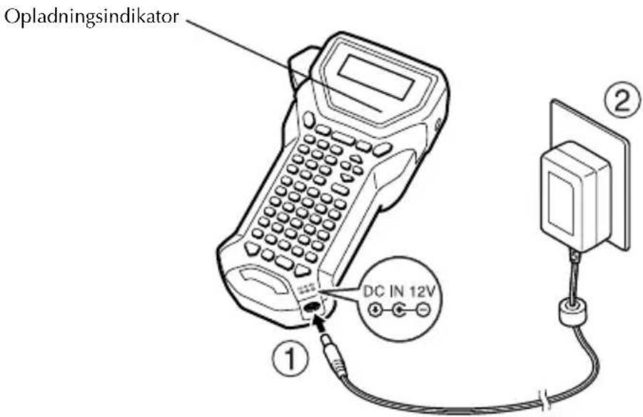 BROTHER P-Touch PT7600 - Opladning af de Batteripakke - 1
