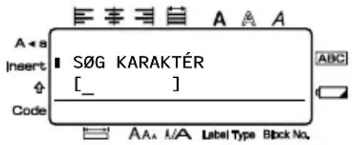 BROTHER P-Touch PT7500 - Sådan söger du i databasen efter en registrering, der indeholder bestemte tegn: - 1