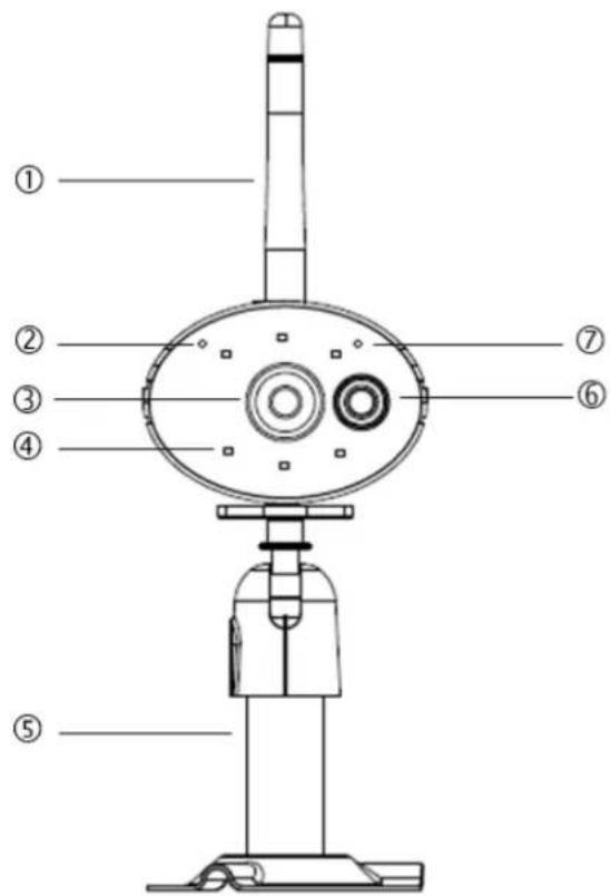 Technical diagram of a mechanical device with numbered parts for identification