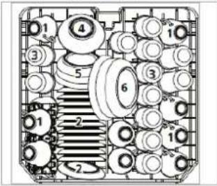 Technical diagram of a mechanical assembly with numbered components for identification