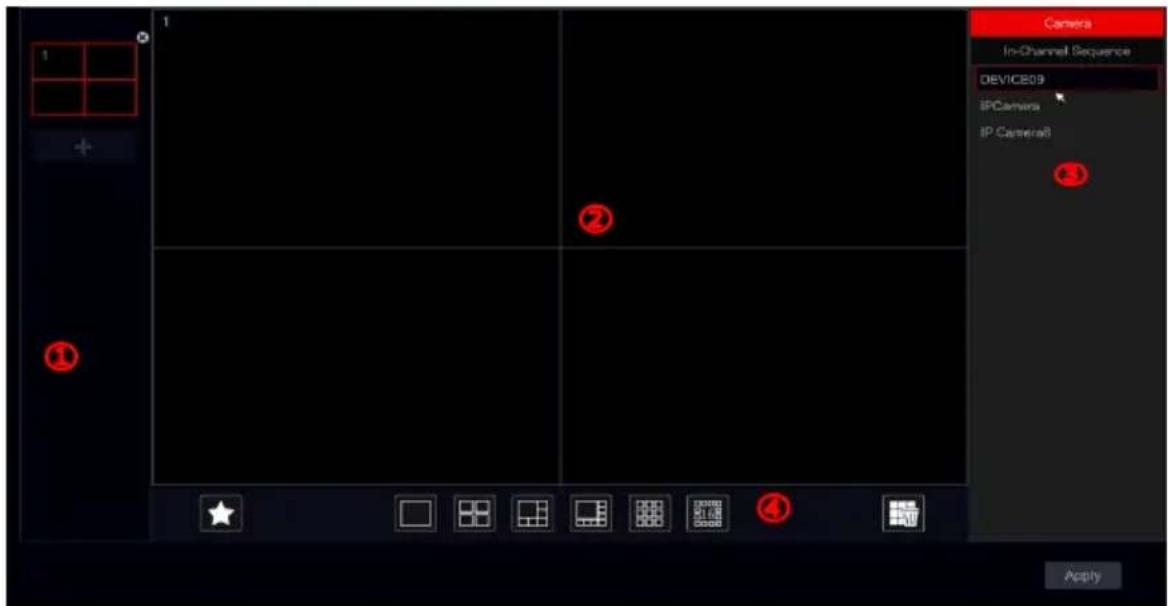 Camera In-Channel Sequence DEVICE09 IPCamera IP Camera8 Apply