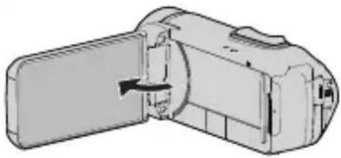 JVC GZ-R495DEU - Åpne LCD-skjermen. - 1