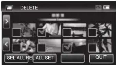 DELETE SEL ALL REL ALL SET QUIT