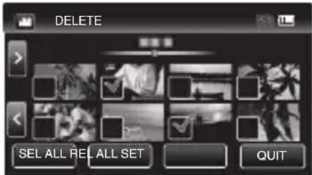 DELETE SEL ALL REL ALL SET QUIT