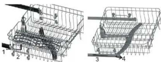 Tisira TDW14X - ADJUSTING THE UPPER BASKET - 1