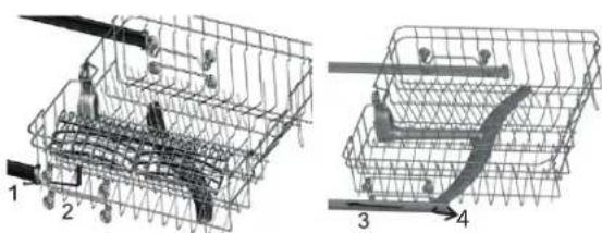 Tisira TDW14W - ADJUSTING THE UPPER BASKET - 1