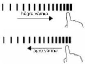 högre värme lägre värme