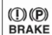 KIA Optima (2003) - Parkeringsbremse- og bremsevæskeadvarsel - 1