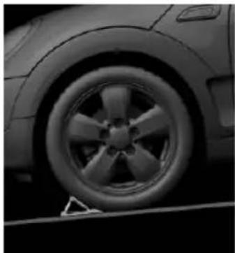 Close-up of a car wheel rim and alloy wheel (no visible text or symbols)