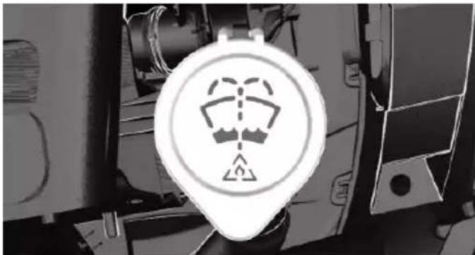 Black and white photo of a vehicle's license plate with warning symbol (no text or numbers visible)