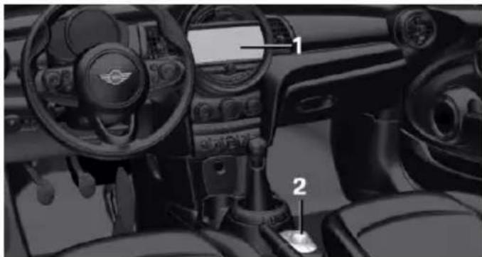 Interior view of a car dashboard and steering wheel (no visible text or symbols)