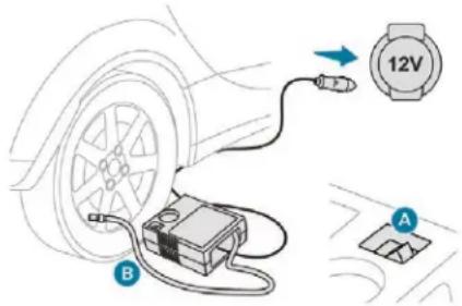 12V A B