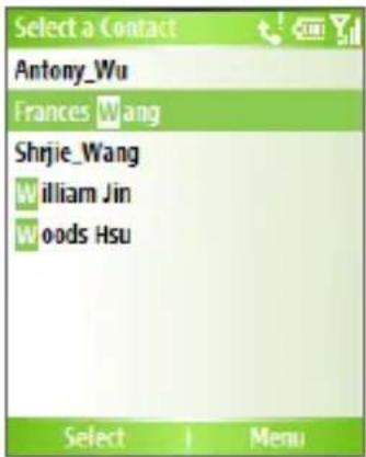 Select a Contact Antony_Wu Frances Wang Shrjie_Wang William Jin Woods Hsu Select 1 Menu
