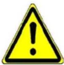 Yellow triangular warning sign with black exclamation mark, commonly used for safety alerts