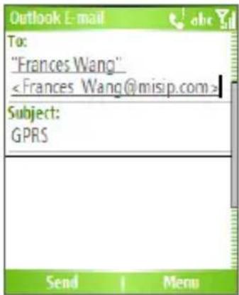 Outlook E-mail To: "Frances Wang" Subject: GPRS Send 1 Menu