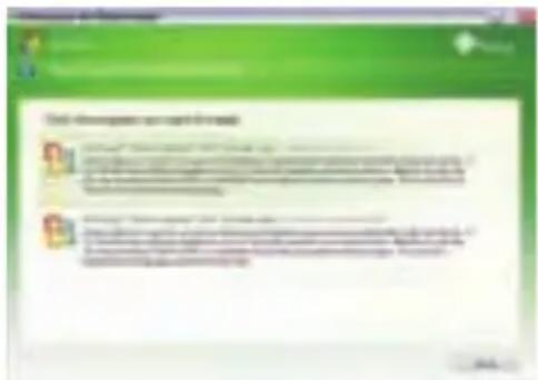 Scanned screenshot of a software installation window with Chinese text instructions and buttons