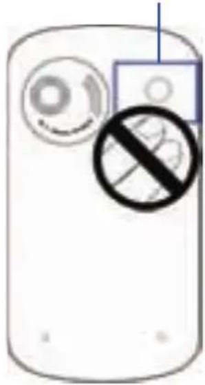 Diagram showing a smartphone with a circular icon and a prohibition symbol, indicating no usage or prohibition of the device.