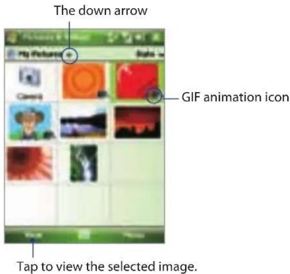 The down arrow my picture GIF animation icon Tap to view the selected image.