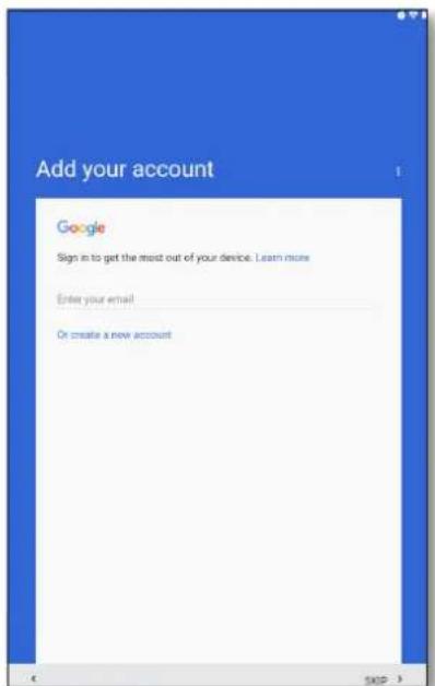 Add your account Google Sign in to get the most out of your device. Learn more Enter your email Or create a new account