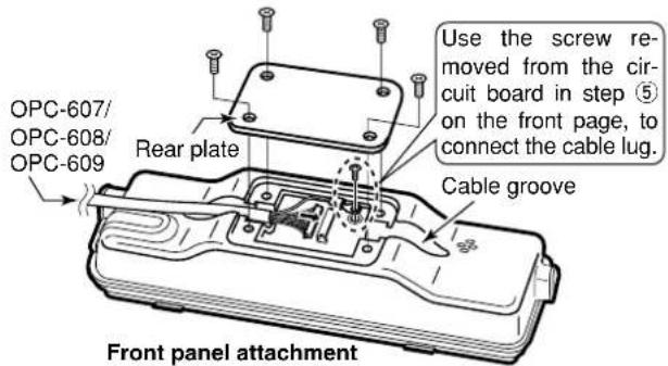ICOM RMK-3 - For the front panel attachment: - 1