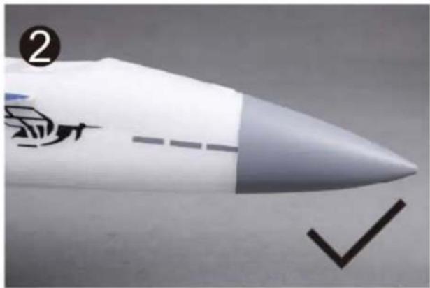 FMS F18 Vigilantes - Install the nose cone - 2