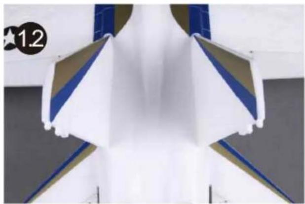 FMS F18 Vigilantes - Install the vertical fin - 2