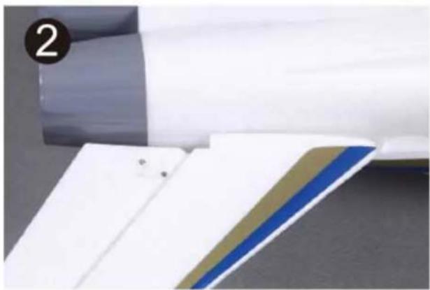 FMS F18 Vigilantes - Install the horizontal stabilizer - 2