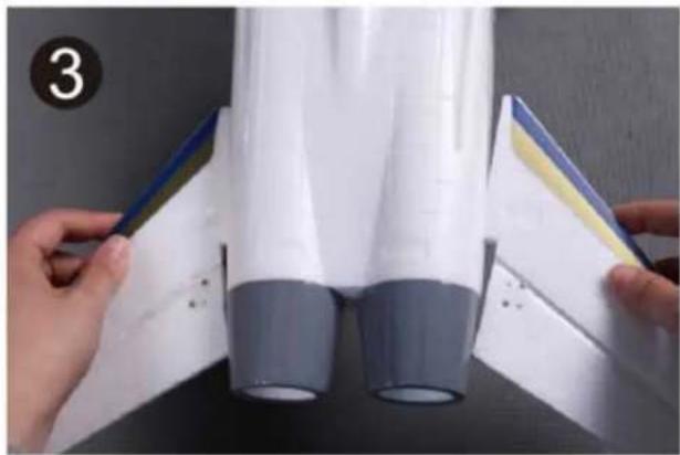 FMS F18 Vigilantes - Install the horizontal stabilizer - 3