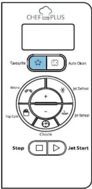 CHEF PLUS Favourite Auto Clean Micro + - Jet Defrost Pop Cam Jet Reheat Clock Stop Jet Start